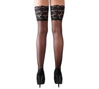 Cottelli Collection Bas Autoportant avec Jarretière en Dentelle Noir Taille 5