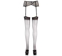 Cottelli Collection Bas Autoportant Noir avec Couture Taille 1