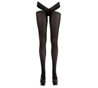 Collant Ouvert Taille Croisée Noir - Taille : S/M - 36/38