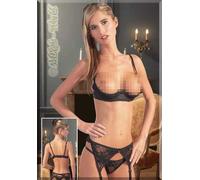 Cottelli Collection BH-Set Dentelle Avec Porte-Jarretelles String Noir 75B/S