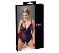 Cottelli Collection Body Ouvert en Voile/Dentelle Taille XXL Noir