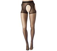 Collant Effet Porte-Jarretelles Dentelé - Taille : S/M