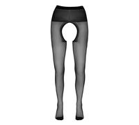 Collants ouverts à l'entrejambe noirs