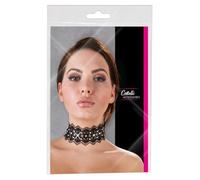 Cottelli Collection - Collier tour de cou en dentelle noire - perles et strass