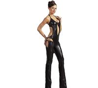 Cottelli Collection Combinaison Tyra en Wetlook en Noir Taille XL