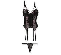 Cottelli Collection Corsage Rose/String 85C Taille L