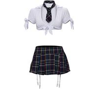 Cottelli Collection Costume d'Ecolière en Bleu Taille XL