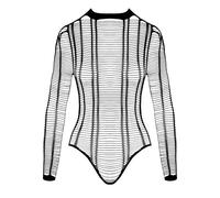 Cottelli Collection Crotchless Body pour femme, Noir, S/L