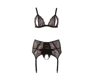 Cottelli Collection Ensemble Dessous avec Dentelle Noir Taille 3 XL