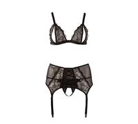Cottelli Collection Ensemble Dessous avec Dentelle Noir Taille 4 XL