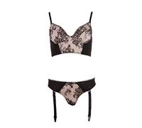 Cottelli Collection Ensemble Dessous Jarretelles Noir Taille 80B/M