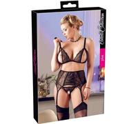 Cottelli Collection - Ensemble Soutien-gorge à bretelles noir, Taille:XL