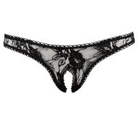 String Ouvert en Dentelle Noire