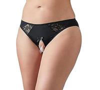 Cottelli Grande Taille - culotte en dentelle ouverte (noire) - XL