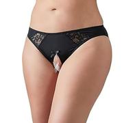 Cottelli Grande Taille - culotte en dentelle ouverte (noire) - 2XL