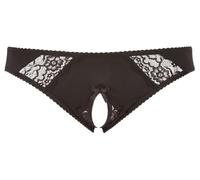 Cottelli Grande Taille - culotte en dentelle ouverte (noire) - 4XL