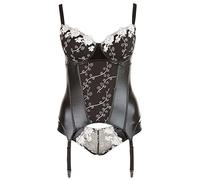Cottelli Collection Jarretière en Dentelle avec Ensemble de Tasses Amovibles/Entrejambe Lingerie pour Femme