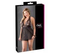Cottelli Plus Size - babydoll en dentelle légère (noir) - 2XL