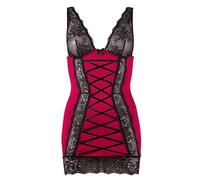 Cottelli Collection Nuisette avec Dentelle Taille M Rouge/Noir