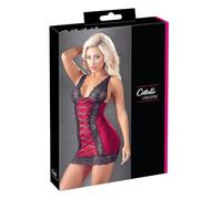 Cottelli Collection Nuisette avec Dentelle Taille S Rouge/Noir