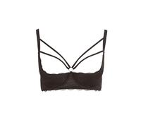 Cottelli Collection – Soutien-gorge Push-Up ouvert à armatures et anneaux Plus Size Noir