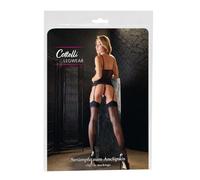 Cottelli Collection Porte-Jarretelles Bas avec Couture Bas pour Support Straps, Noir, Taille 4 Noir