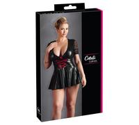Cottelli Collection Robe Courte en Wetlook Taille 4XL Noir