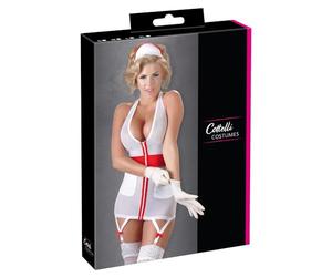 Cottelli Collection Robe d'Infirmière Taille M Blanc/Rouge