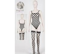 Cottelli Collection Sexy Rio String Corps en Résille et Bas Taille S-L