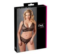 Cottelli Collection Soutien Gorge + String Ouvert Noir Taille XXL