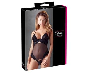 Cottelli Collection String Body en Voile/Dentelle Taille 85C/C Noir
