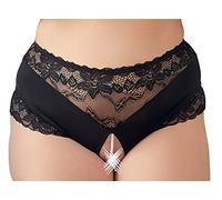 Cottelli Collection - Culotte ouverte perlée en dentelle - Noir - 3XL