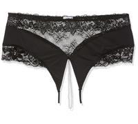 Cottelli Plus Size - culotte ouverte perlée en dentelle (noir) - XL