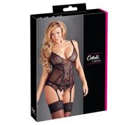 Cottelli Collection Top Jarretelle/String Ouvert Taille XXXXL Noir
