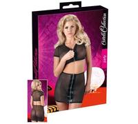 Cottelli Collection Top/Jupe avec Fermeture Éclair Taille L Noir
