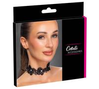 Cottelli - collier tour de cou dentelle perles - noir