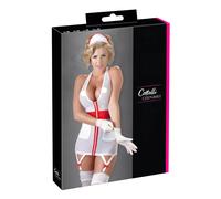 Cottelli - Costume infirmière sexy avec porte-jarretelles - blanc - L