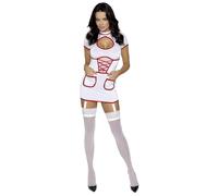 Cottelli COSTUMES Costume d'infirmière Robes sexy en cuir, latex ou vernies Blanc Rouge S