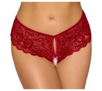 Cottelli - culotte ouverte en dentelle - rouge - M