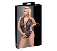 Cottelli Curves - body transparent grande taille - dentelle noire - 90D/XL