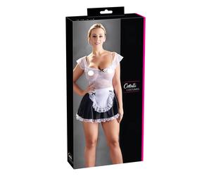 Cottelli - déguisement soubrette sexy - dentelle - blanc