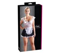 Cottelli - déguisement soubrette sexy - dentelle - blanc - M