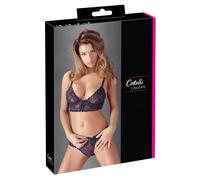 Cottelli - Ensemble soutien-gorge dentelle fleurs - violet - M