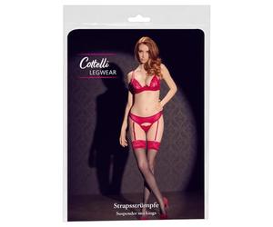 Cottelli Legwear Bas avec Dentelle pour femme Black/Red 2