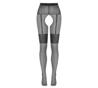 Cottelli LEGWEAR Collants sans entrejambe Collants sexy pour femme Noir L