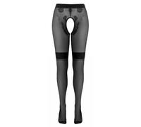 Cottelli Legwear Crotchless Collants pour femme Skin Colors Light/Black 5