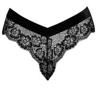 Cottelli Party - culotte en dentelle avec chaîne (noir)