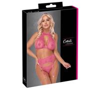 Cottelli LINGERIE 3 Pièces Ensemble de Avec Dos-Nu Bh , Porte-Jarretelles