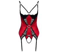 Cottelli Lingerie Cami Ensemble de Bretelles pour femme Red/Black XL