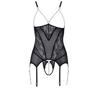 Cottelli Lingerie Cami Ensemble Porte-Jarretelles et Perles pour femme Black S